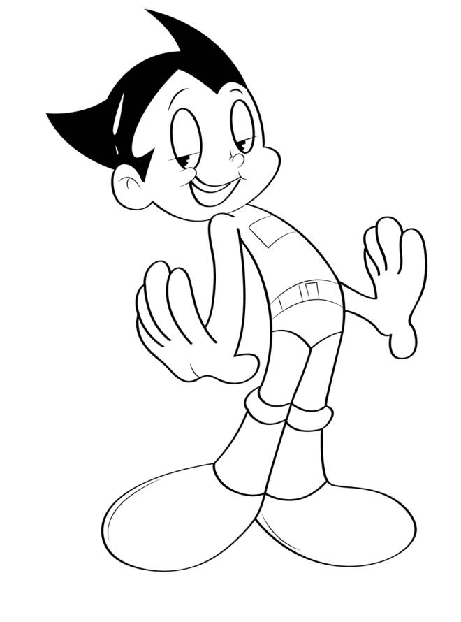 Coloriage et dessins gratuits Astro Boy rigolo à imprimer