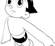 Coloriage Astroboy entrain de voler