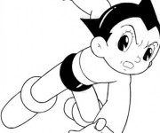 Coloriage Astroboy vole