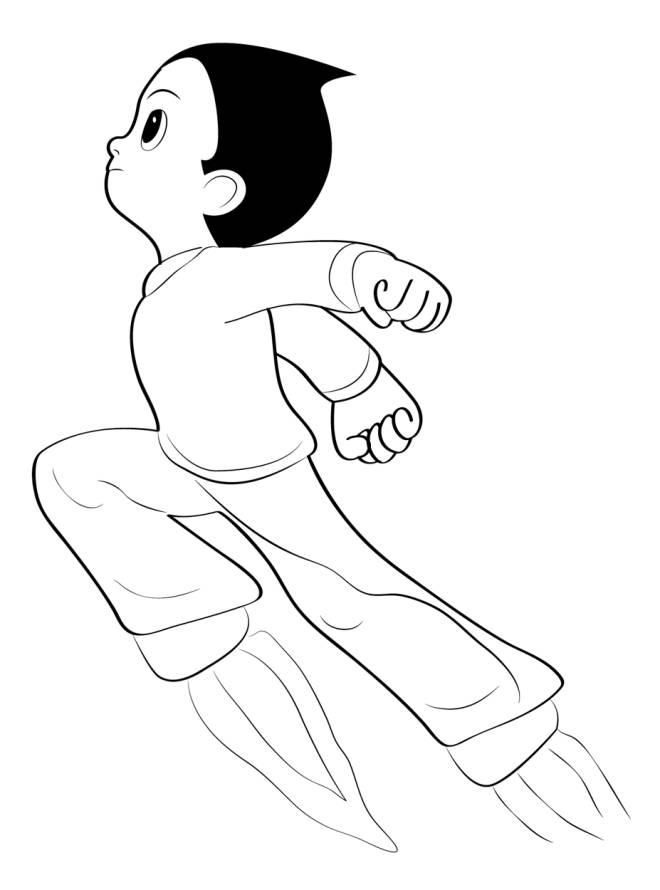 Coloriage et dessins gratuits La chaussure fusée d'Astro Boy à imprimer