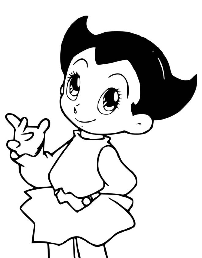 Coloriage et dessins gratuits Uran sœur d'Astro Boy à imprimer