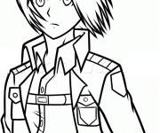 Coloriage  Attaque des Titans Armin Arlert