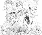 Coloriage et dessins gratuit Attaque Des Titans Manga à imprimer