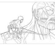 Coloriage Combat contre Titan