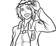 Coloriage  Hange Zoe stylis&eacute;