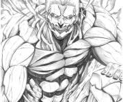 Coloriage Le monstre Attaque des Titans
