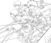 Coloriage Personnages de L'attaque des Titans