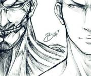 Coloriage Reiner contre le Titan