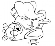 Coloriage et dessins gratuit Babar 5 à imprimer