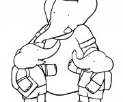 Coloriage Babar avec Pom et Alexandre