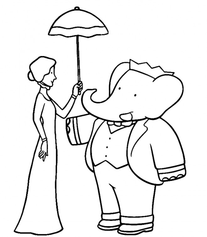 Coloriage Babar A Imprimer