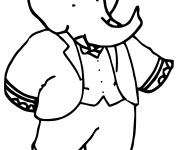 Coloriage et dessins gratuit Babar simple à imprimer