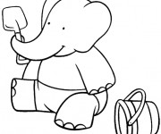 Coloriage et dessins gratuit Le fils de Babar à imprimer