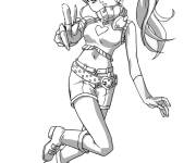 Coloriage Alice personnage du Brain Fighters Brain Center