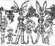 Coloriage Chaque combattant avec leur Bakugan