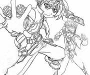 Coloriage Dan et Drago Bakugan