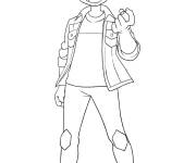 Coloriage Dan Kouzo manga Bakugan