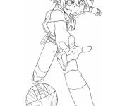 Coloriage Dan Kuso au combat