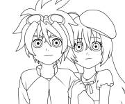 Coloriage Dan Kuso et Runo Misaki