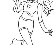 Coloriage Julie Makimoto de Bakugan Battle Planet