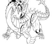 Coloriage Le dinosaure T-Rex Bakugan