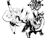 Coloriage Le masque Darkus avec Hydronoid Bakugan