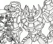 Coloriage Mira Fermin et son Bakugan Wilda