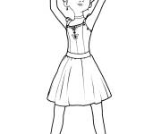 Coloriage La ballerine F&eacute;licie Le Bras
