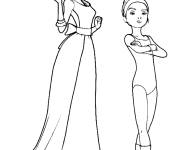 Coloriage Regine et Camille Ballerina