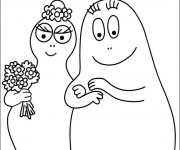 Coloriage et dessins gratuit Barbapapa et Barbamama à imprimer