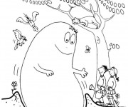 Coloriage Barbapapa facile à colorier