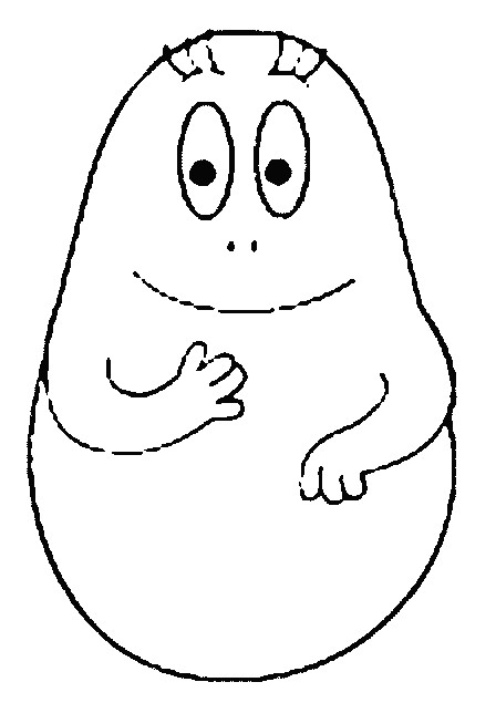 Coloriage Barbapapa Format A4 Dessin Gratuit à Imprimer