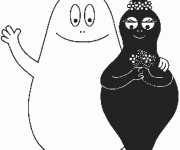 Coloriage et dessins gratuit Coloriage Barbapapa et Barbamama à imprimer