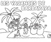 Coloriage Les vacances de Barbapapa