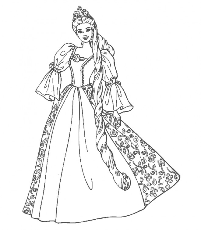 Coloriage Barbie Princesse à Imprimer Dessin Gratuit à Imprimer