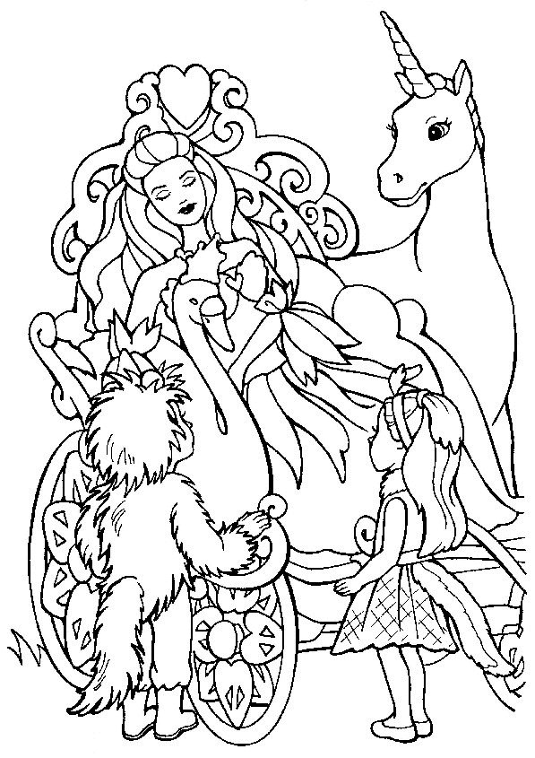Coloriage Princesse Barbie Gratuit