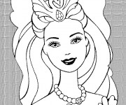 Coloriage Barbie coeur princesse