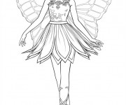 Coloriage Barbie costum&eacute;e