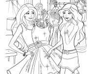 Coloriage Barbie dans le monde de glamour