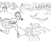 Coloriage Barbie danseuse ballerine