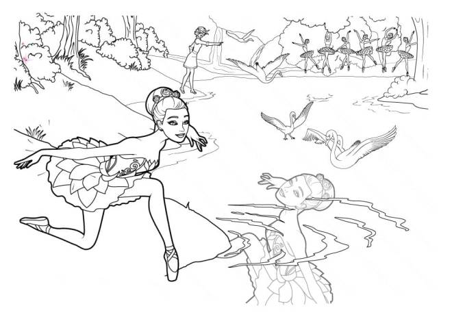 Coloriage et dessins gratuits Barbie danseuse ballerine à imprimer