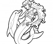 Coloriage Barbie dauphin