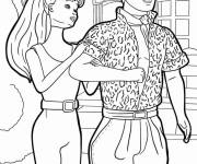 Coloriage Barbie et Ken Toy Story