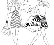 Coloriage Barbie et l'amour de la mode