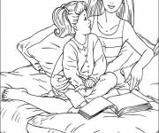 Coloriage Barbie et sa fille