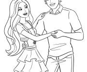 Coloriage Barbie et son aimant Ken