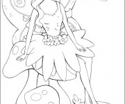 Coloriage Barbie f&eacute;e magique