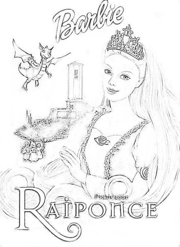 Coloriage Barbie Format A4 Dessin Gratuit à Imprimer