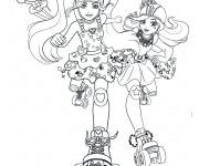 Coloriage Barbie h&eacute;ro&iuml;ne jeu vid&eacute;o