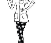 Coloriage Barbie la scientifique